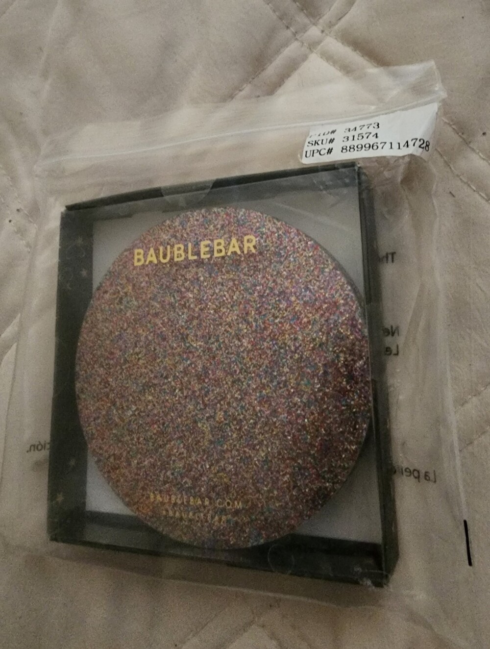 BaubleBar Sugar And Spice Glitter Coasters - Set Of 4 - Multicolor